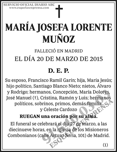 María Josefa Lorente Muñoz